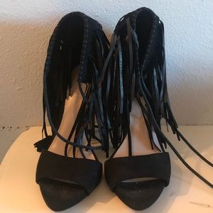 Zara Fringe Heels